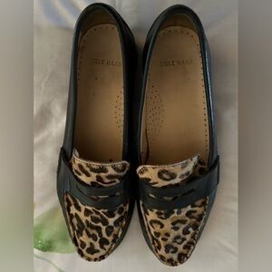 Cole Haan leopard print loafers size 5.5